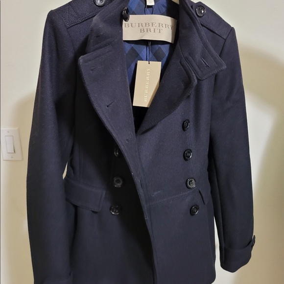 Burberry Brit peacoat in Navy NEW - Picture 8 of 13